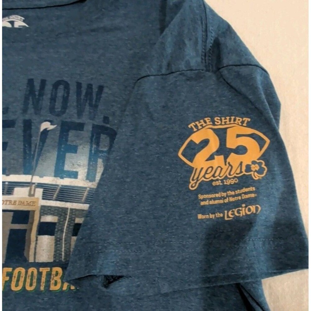 Notre Dame 2014 Football "Then, Now, Forever" 2 Sided Graphic Tshirt Adult XL - Picture 5 of 8